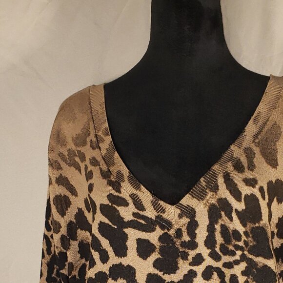 Lane Bryant Brown & Black Leopard Print Sweater - 18/20 - Picture 1 of 5
